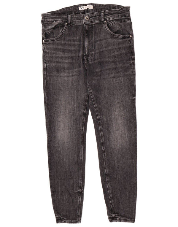 Męskie jeansy obcisłe Zara EU 44 Large W34 L26 Szara bawełna