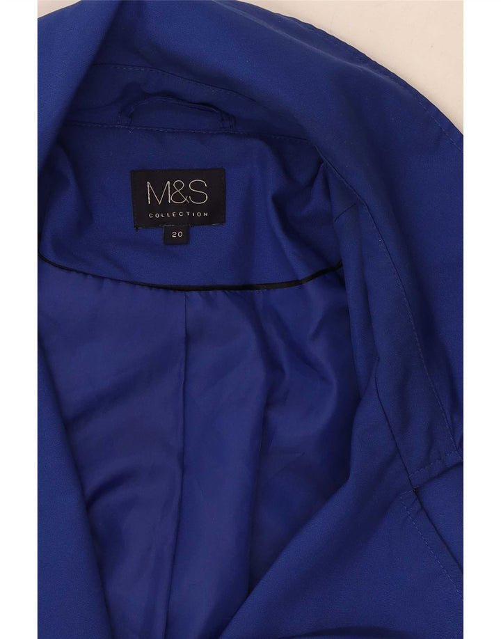Marks & Spencer Damski trencz UK 20 2XL Niebieski poliester
