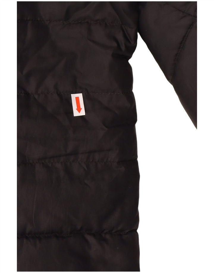 TOMMY HILFIGER Womens Hooded Padded Jacket UK 10 Small Black Polyester