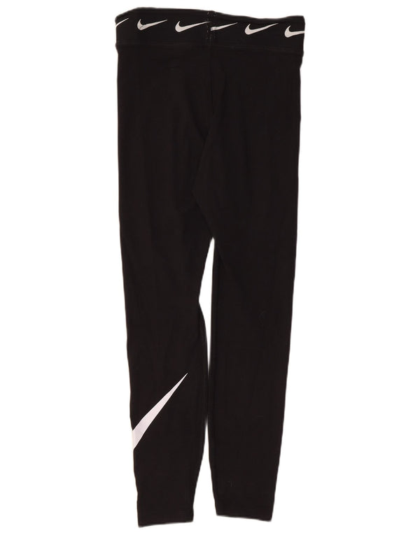Damskie legginsy Nike Graphic UK 10, małe, czarne, bawełniane