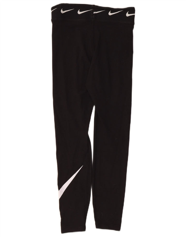 Damskie legginsy Nike Graphic UK 10, małe, czarne, bawełniane
