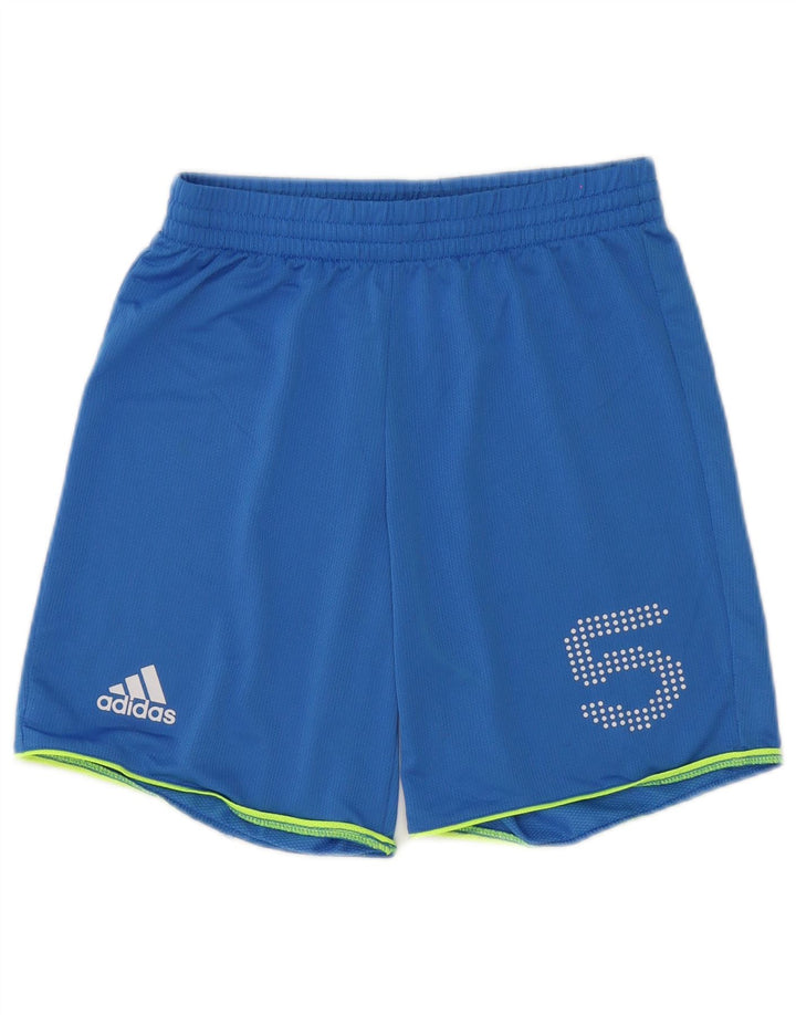 Męskie spodenki sportowe Adidas z grafiką, małe, niebieskie, poliestrowe