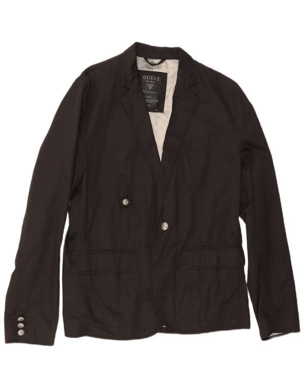 Męska marynarka zapinana na 1 guzik Guess, UK 42 XL, czarna bawełna