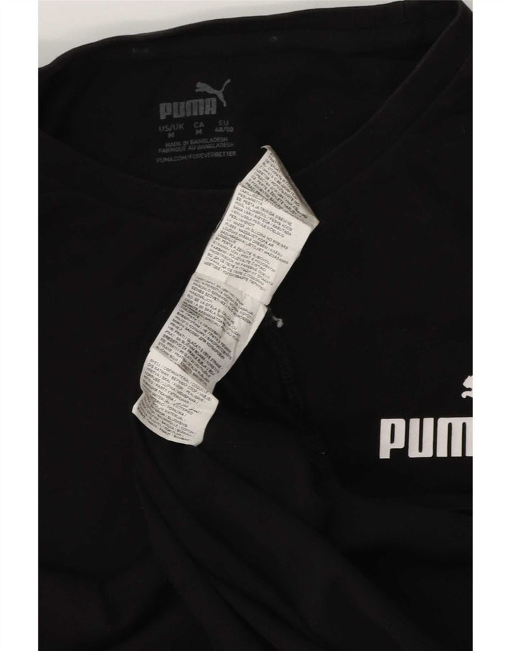 Męska koszulka Puma Top, średnia czarna, bawełniana