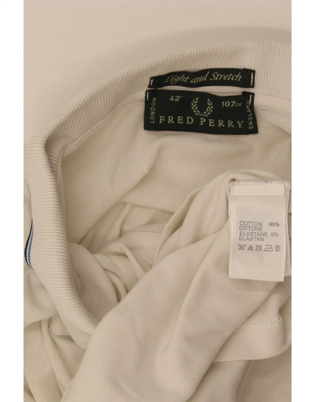 Męska koszulka polo Fred Perry, średnia biała bawełna