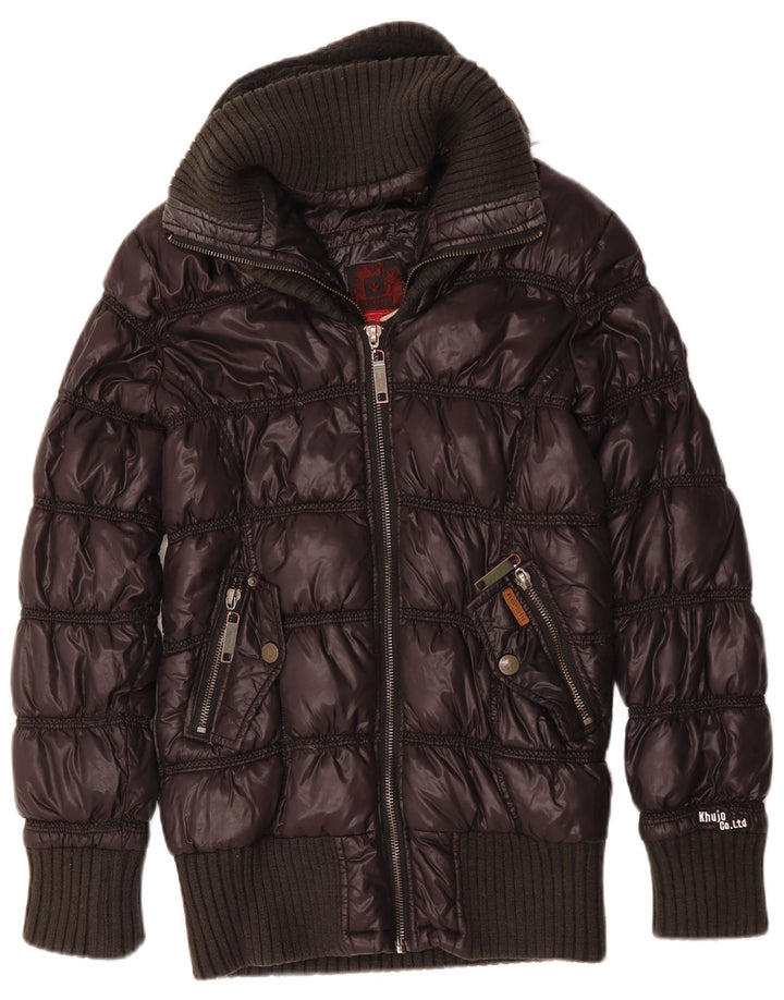 Damska ocieplana kurtka z kapturem KHUJO UK 18 XL granatowa