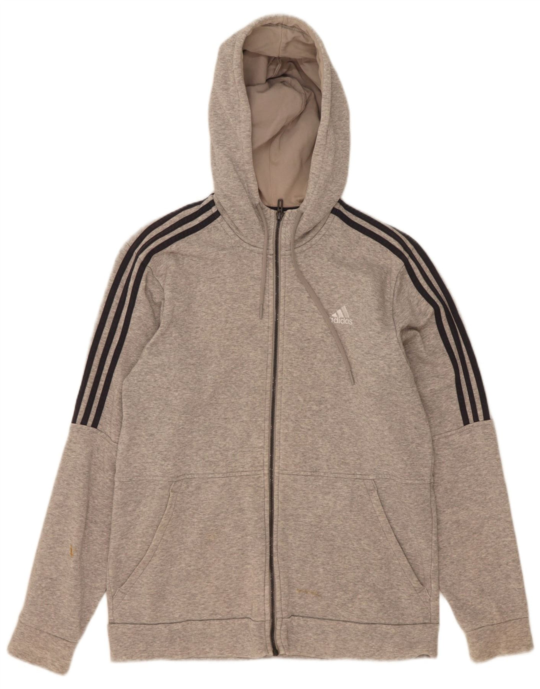 Męski sweter z kapturem Adidas 3D Arc Zip, średnioszary, bawełniany