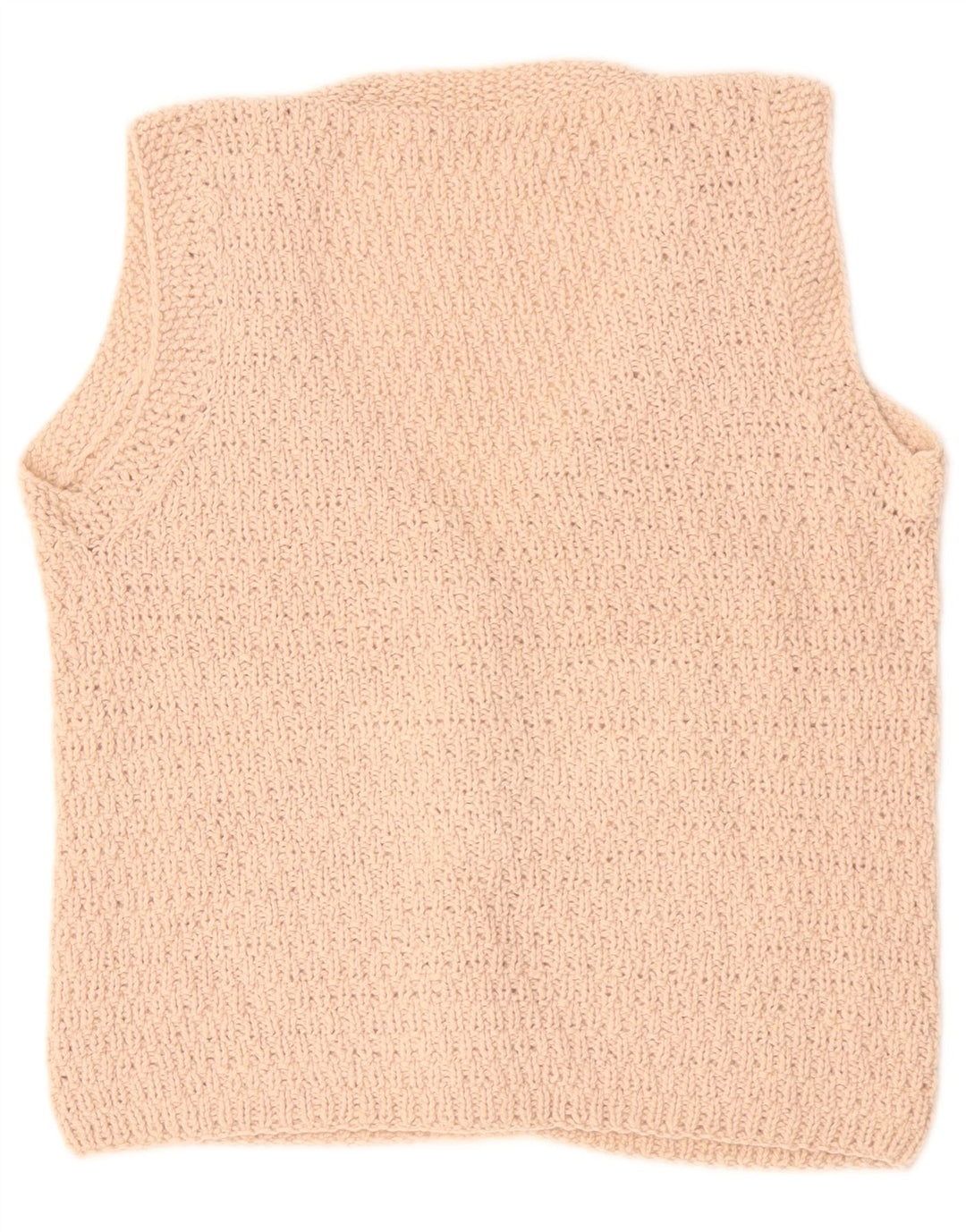 Sweter damski bez rękawów VINTAGE UK 14 średni beż