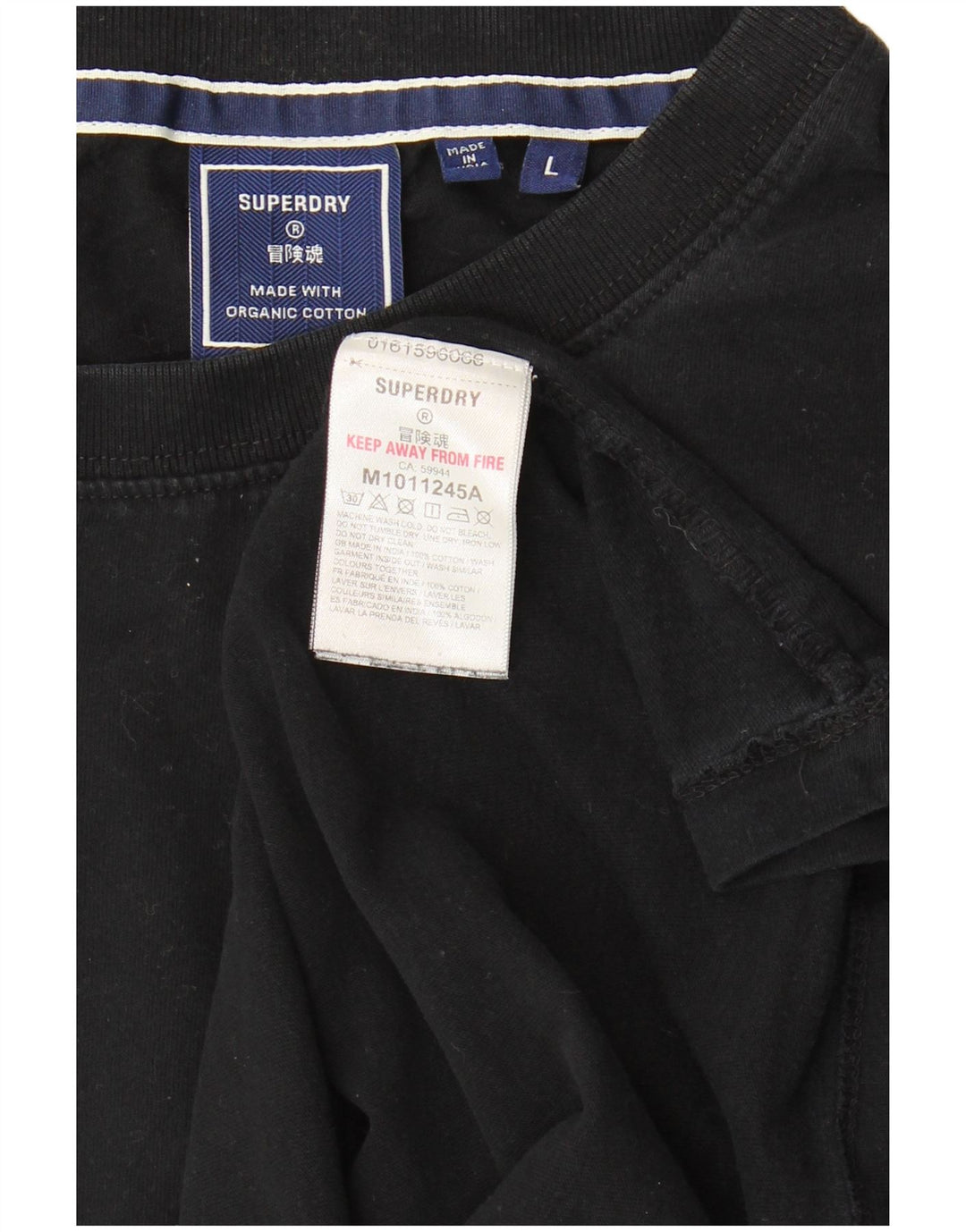Męski T-shirt Superdry, duży, czarny, bawełniany