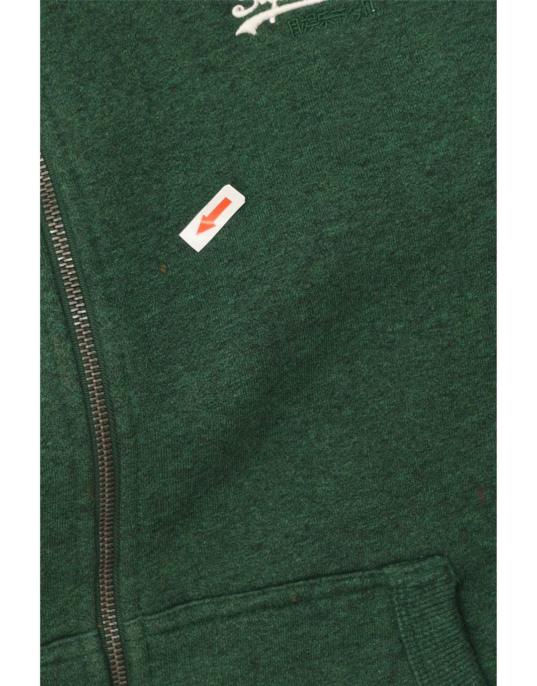 Męski sweter z kapturem i zamkiem Superdry, średniozielony, bawełniany