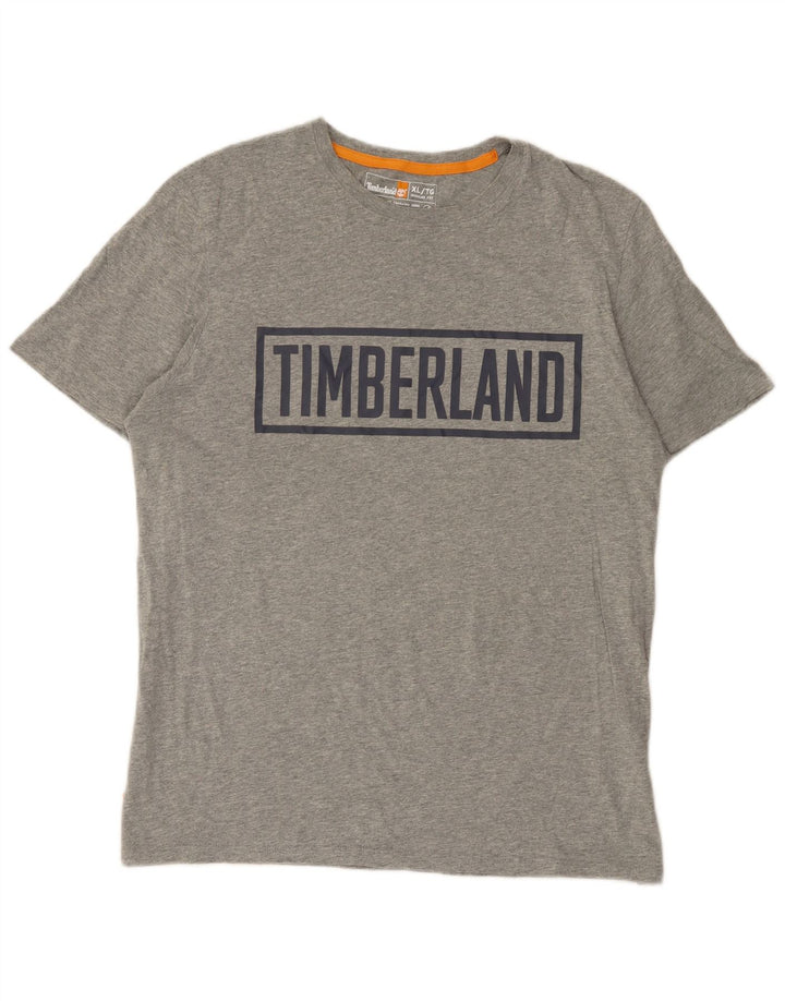 Męska koszulka Timberland o regularnym kroju z grafiką, XL, szara