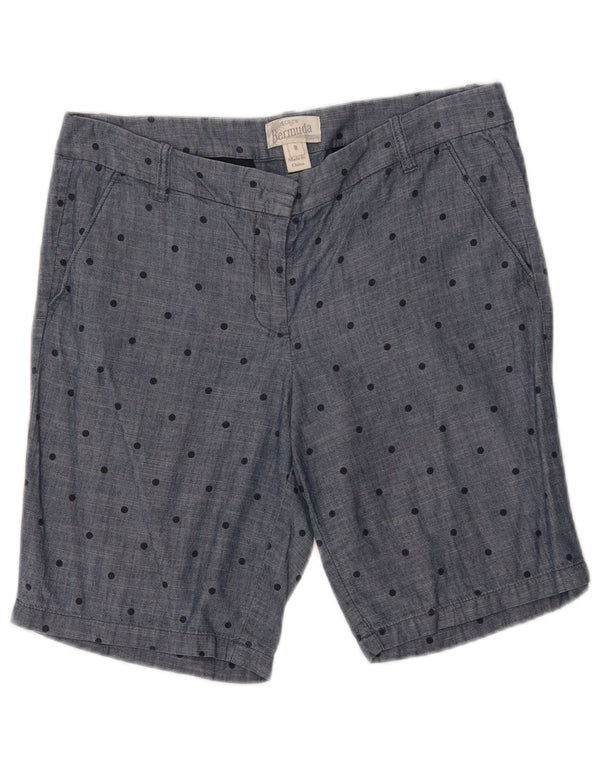 Bermudy damskie J. CREW US 8 Medium W32 Granatowe w cętki
