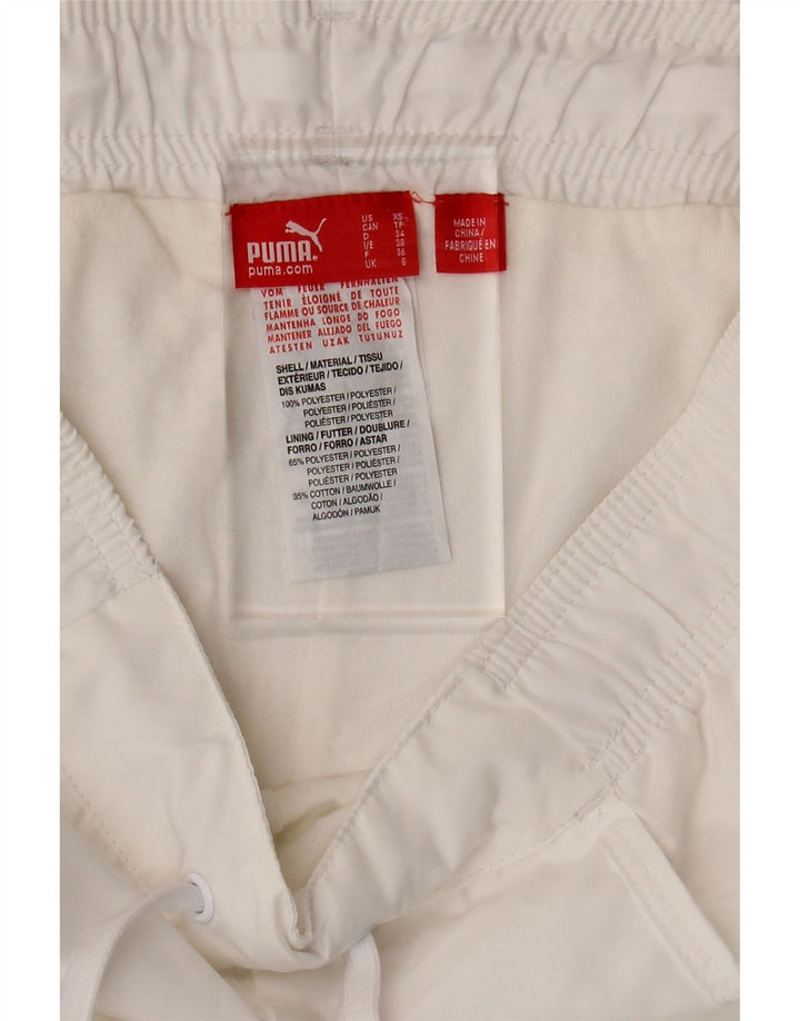 PUMA Womens Capri Tracksuit Trousers Joggers UK 8 Small  White Polyester Vintage Puma and Second-Hand Puma from Messina Hembry 