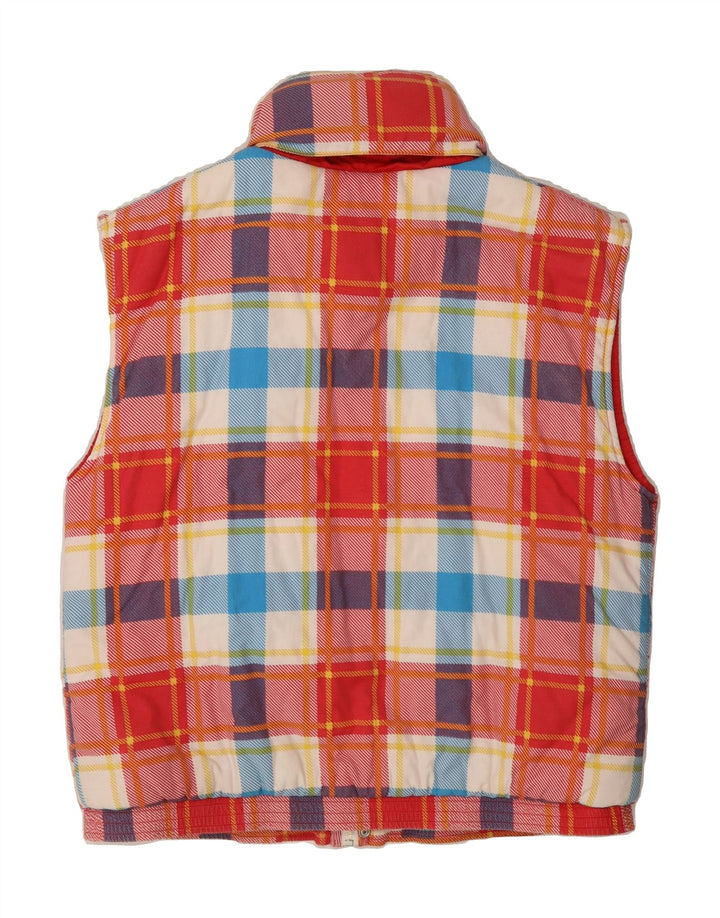 VINTAGE Mens Gilet UK 36 Small Red Check Vintage Vintage and Second-Hand Vintage from Messina Hembry 