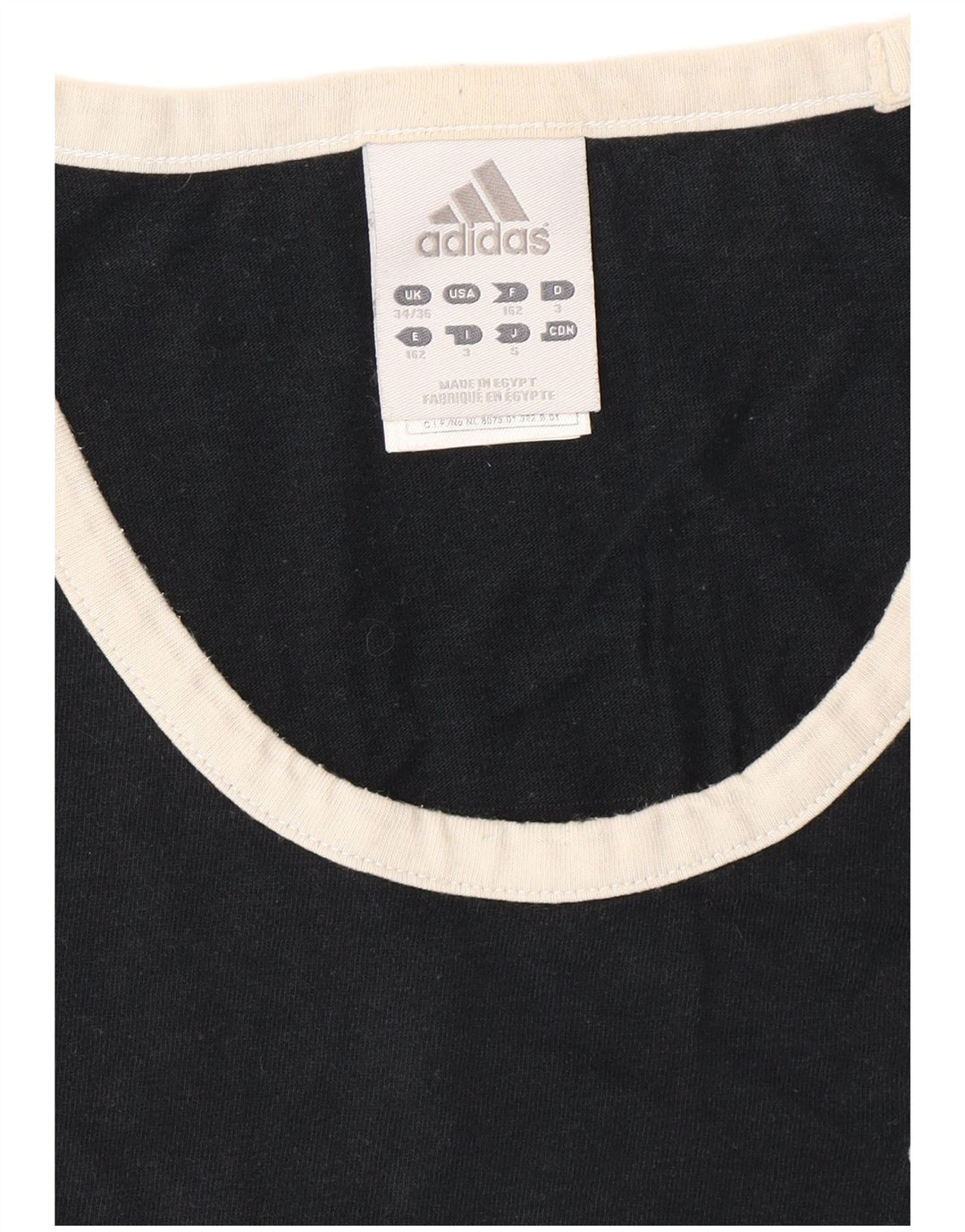 Top męski ADIDAS z kamizelką UK 34/36, mały, czarny, bawełniany