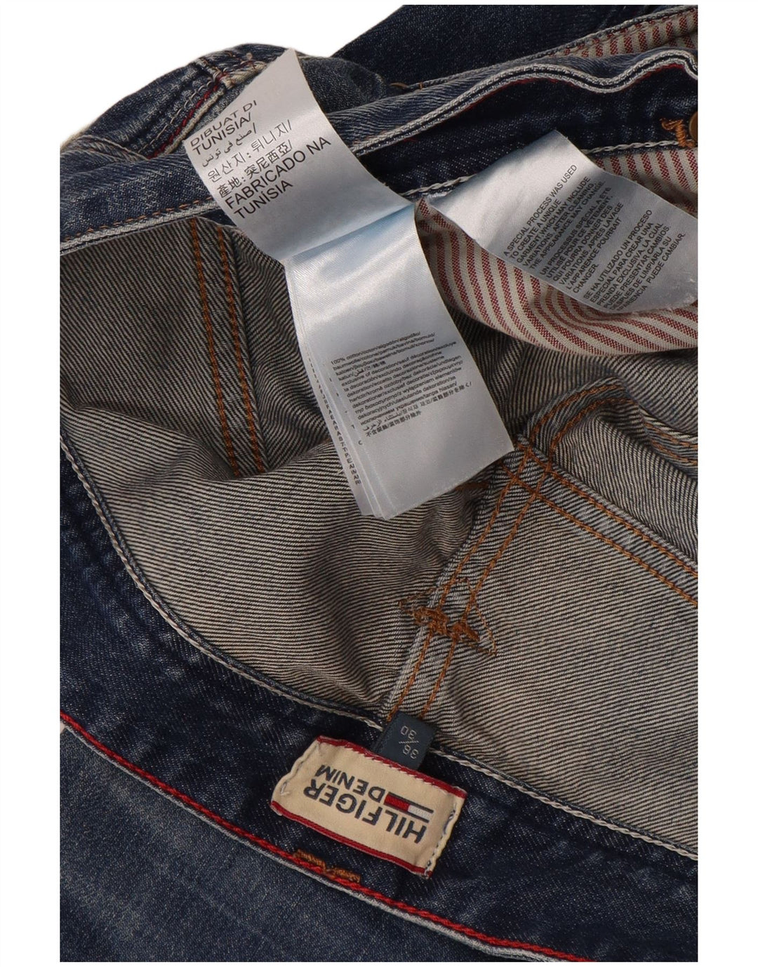 Męskie proste dżinsy Tommy Hilfiger W36 L30 Niebieskie bawełniane
