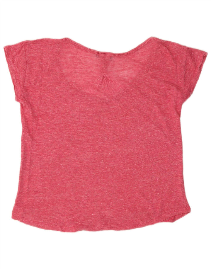 T-shirt damski Massimo Dutti Top UK 14 Średni różowy nakrapiany
