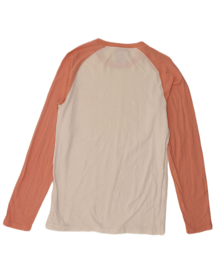 Męski top Dickies z długim rękawem, mały, biały, bawełniany w bloki kolorów