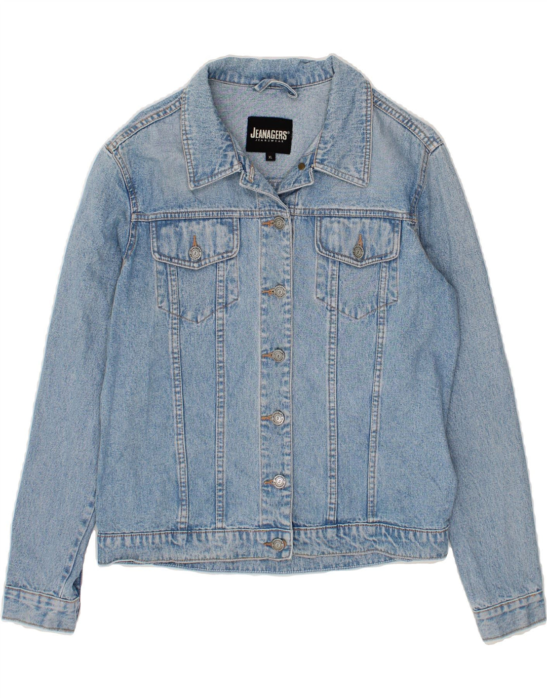 JEANAGERS Womens Denim Jacket UK 18 XL Blue Cotton Vintage Jeanagers and Second-Hand Jeanagers from Messina Hembry 