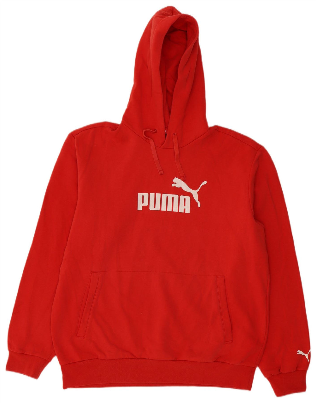 Męski sweter z kapturem Puma z grafiką, średni czerwony