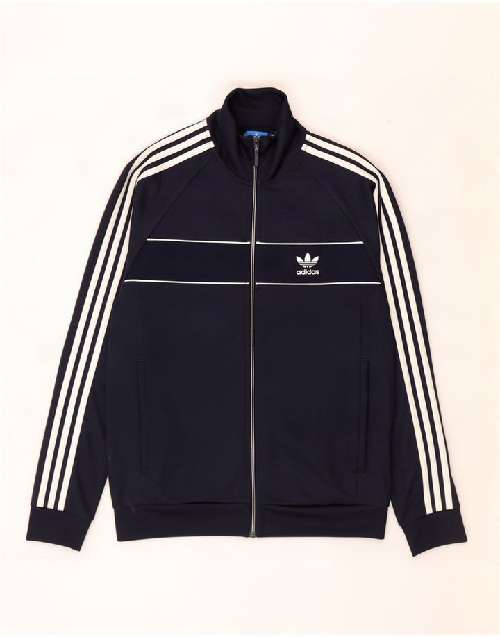 Adidas Męska bluza dresowa, średnia, granatowa, bawełniana