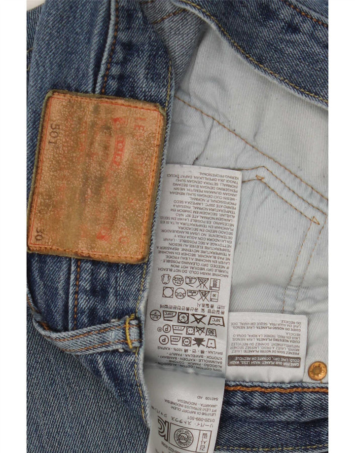 Męskie jeansy Levi's 501 Straight W30 L30 Niebieskie bawełniane