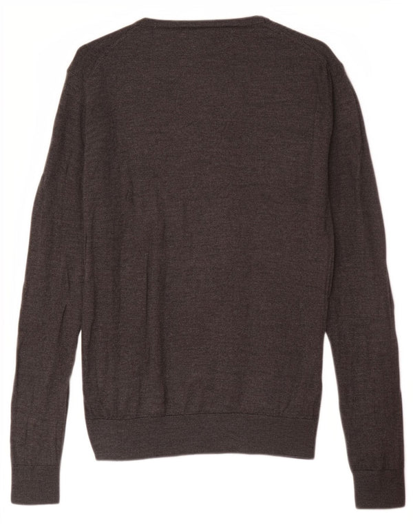 Męski sweter Zara, duży, szary, wełniany