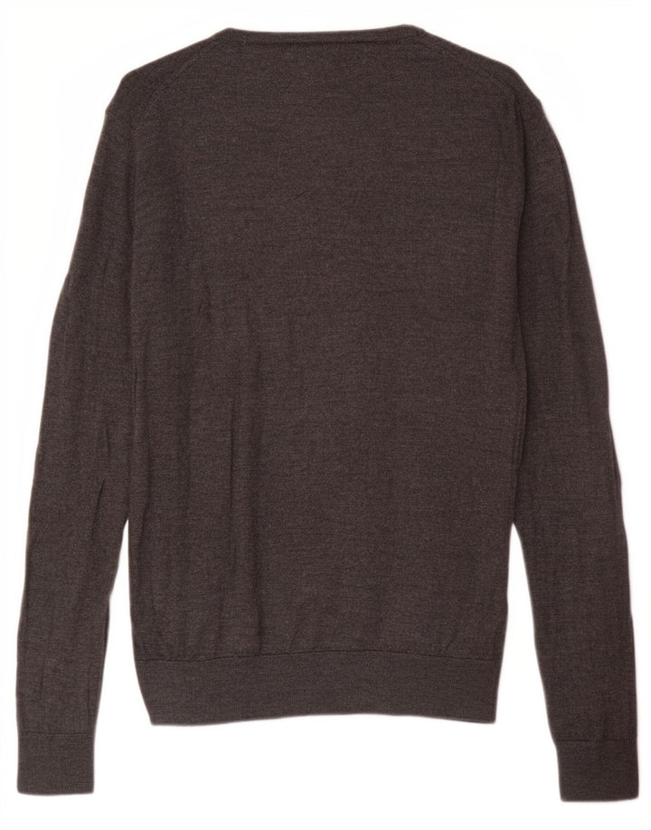 Męski sweter Zara, duży, szary, wełniany