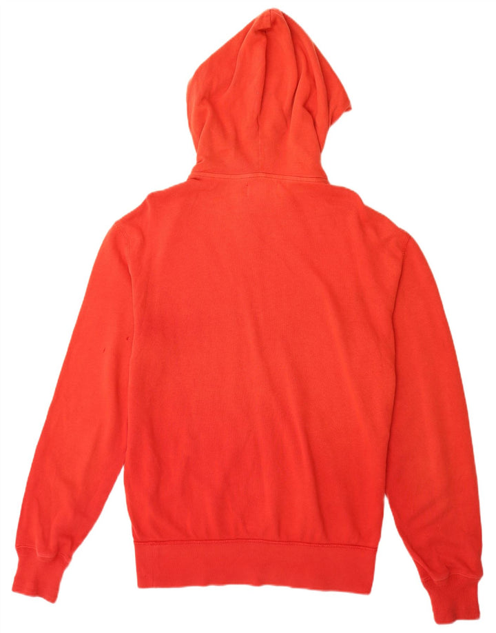 Męski sweter z kapturem Polo Ralph Lauren z grafiką, średnio czerwony, bawełniany