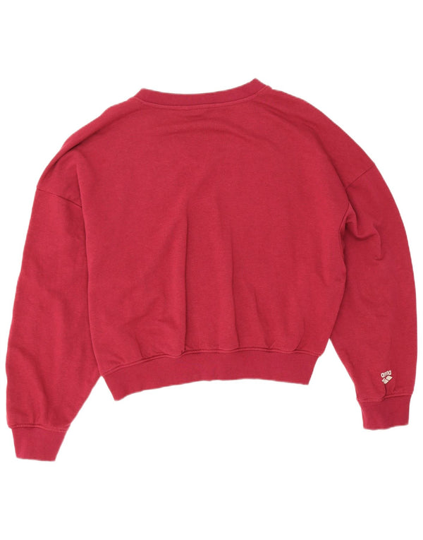 Damska bluza z krótkim rękawem Arena, z grafiką, UK 18 XL, burgundowa