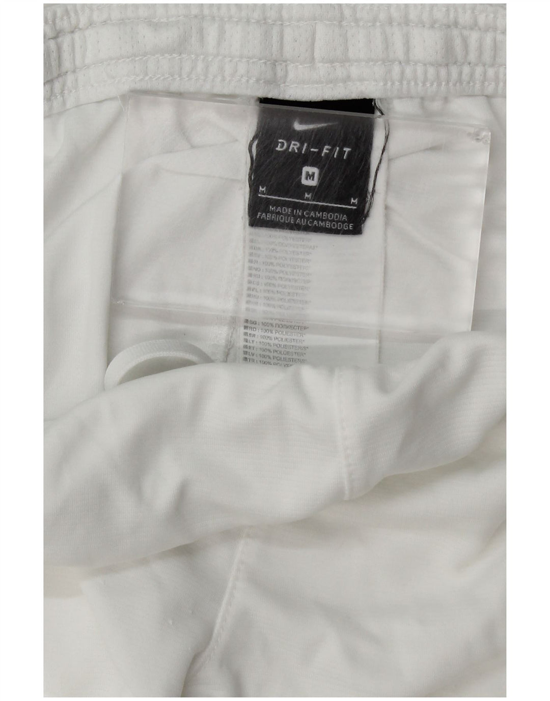 Męskie spodenki sportowe Nike Dri Fit, średni biały poliester