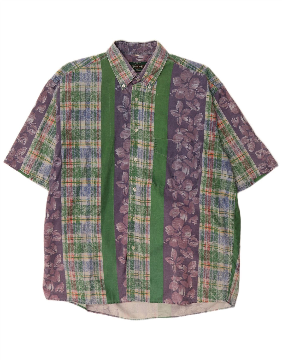 COLMAR Mens Short Sleeve Shirt Large Multicoloured Floral