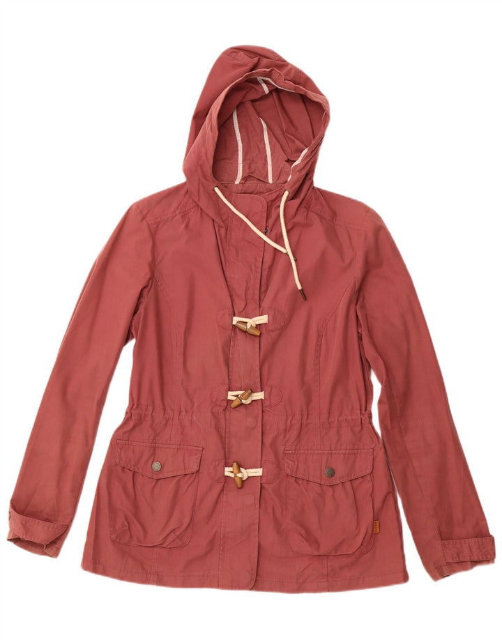 Damska kurtka marynarska z kapturem FAT FACE UK 12, średnia bordowa bawełna