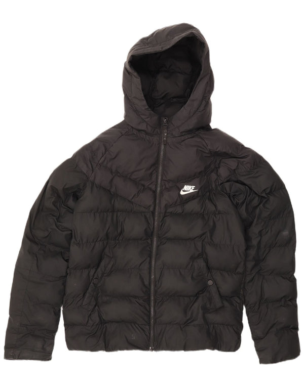 Chłopięca wyściełana kurtka z kapturem i kapturem Nike 13-14 lat XL, czarna, poliestrowa