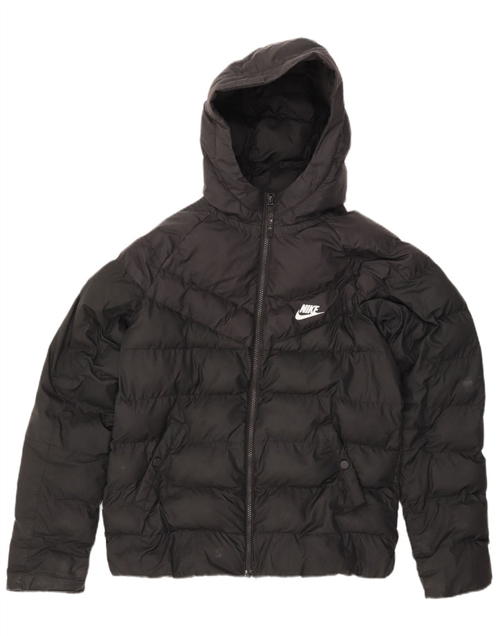 Chłopięca wyściełana kurtka z kapturem i kapturem Nike 13-14 lat XL, czarna, poliestrowa