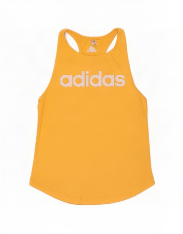 Damska kamizelka Adidas Graphic Top UK 4/6 XS Żółta bawełna