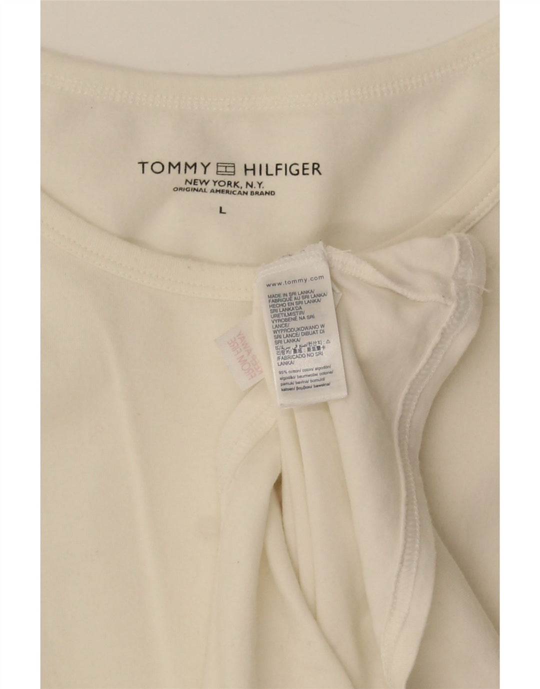 T-shirt męski Tommy Hilfiger, duży, biały, bawełniany
