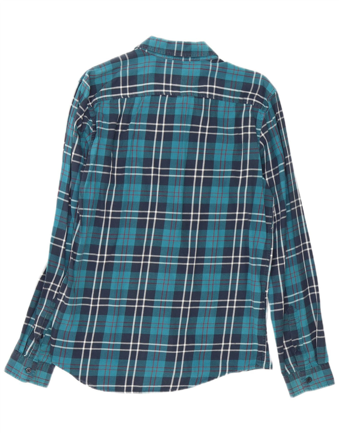Koszula flanelowa męska Jack Wills o klasycznym kroju, bawełniana w średnią niebieską kratkę