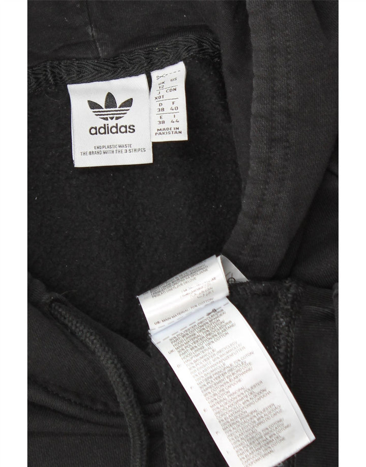Damska bluza z kapturem Adidas Oversized UK 12 Średnia czarna bawełna