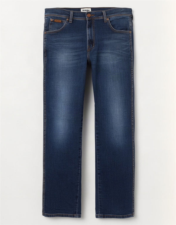 Męskie jeansy Wrangler Texas Straight W34 L32 Granatowe, bawełniane
