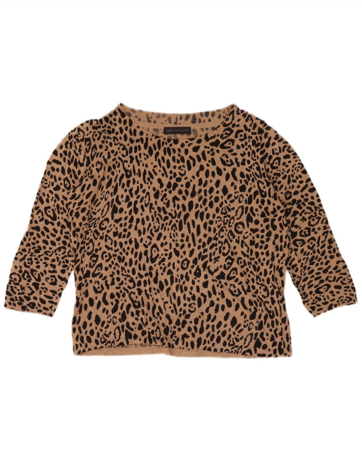 Marks & Spencer Damski sweter z okrągłym dekoltem, UK 12, średni brąz