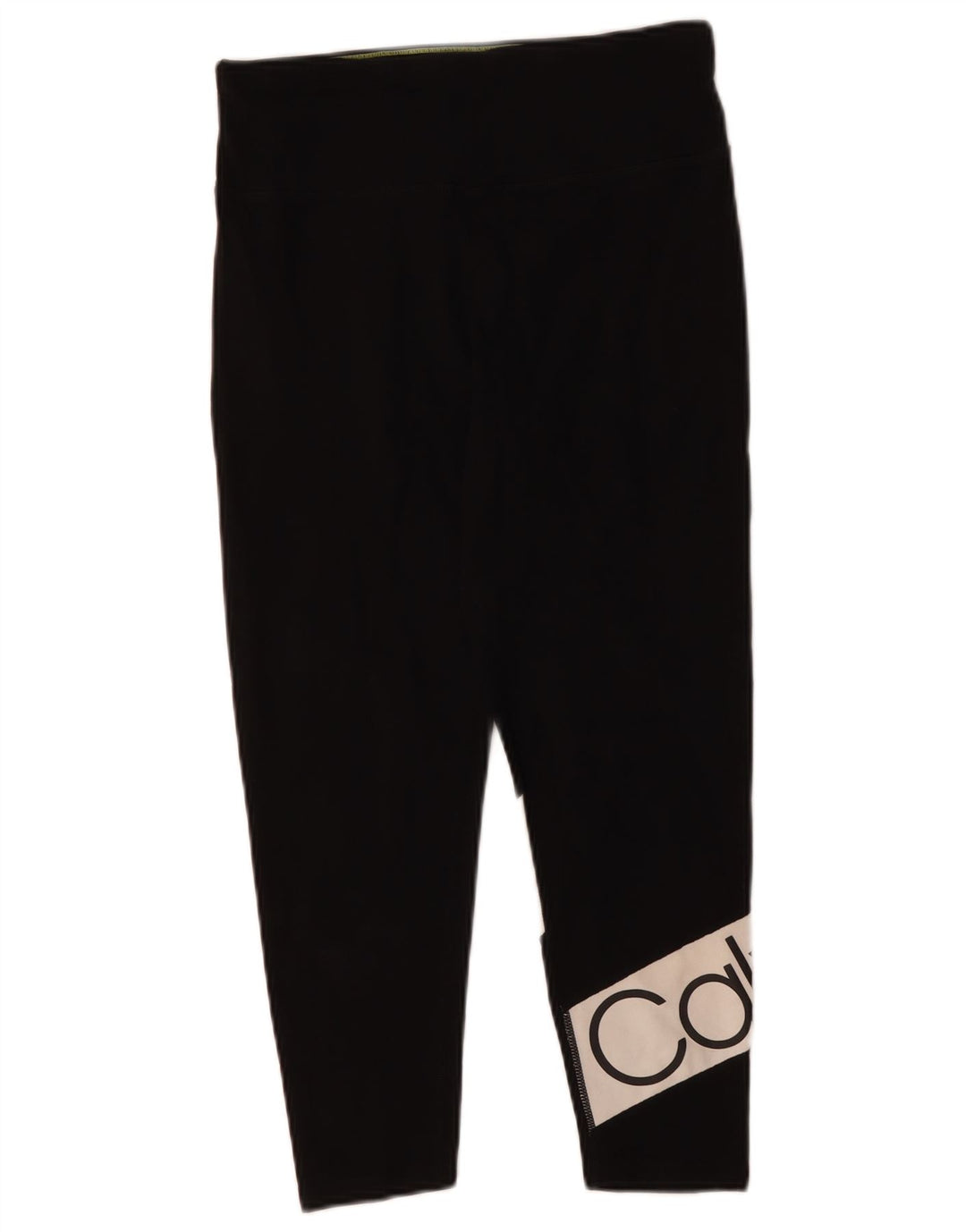 Damskie legginsy CALVIN KLEIN Graphic Capri UK 14, duże czarne bloki kolorów