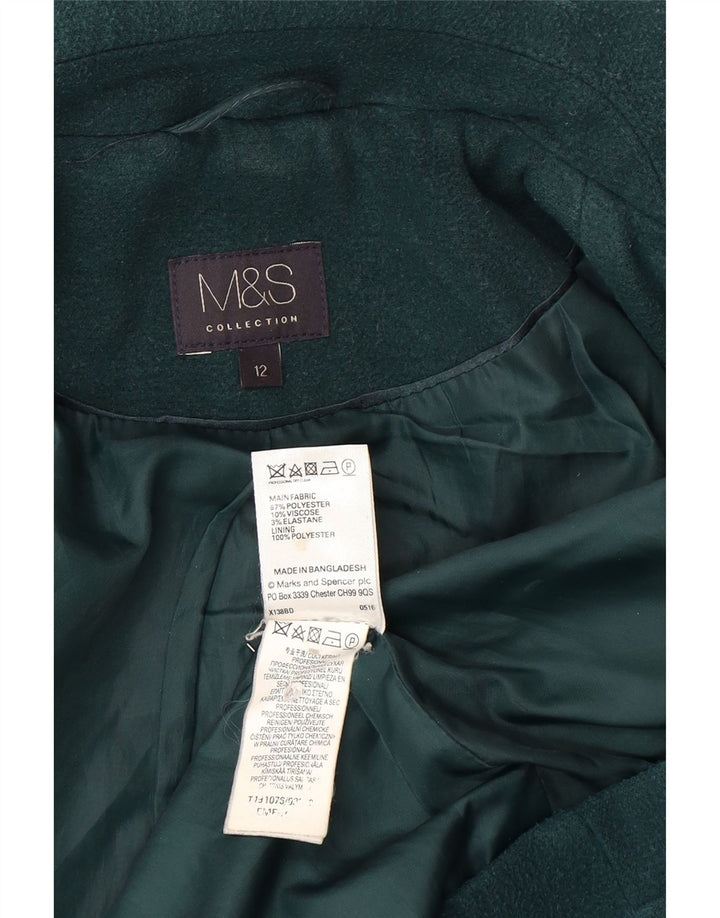 Marks & Spencer Damska marynarka dwurzędowa UK 12, średnia zieleń