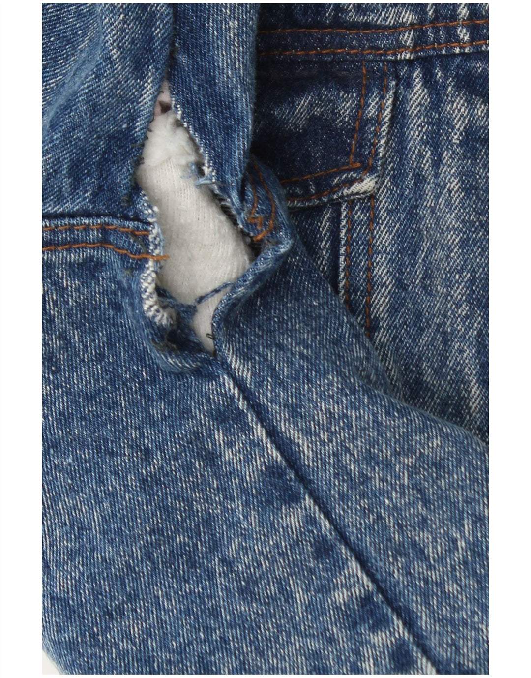 Vintage męska kurtka dżinsowa Sherpa IT 48, średnia niebieska bawełna