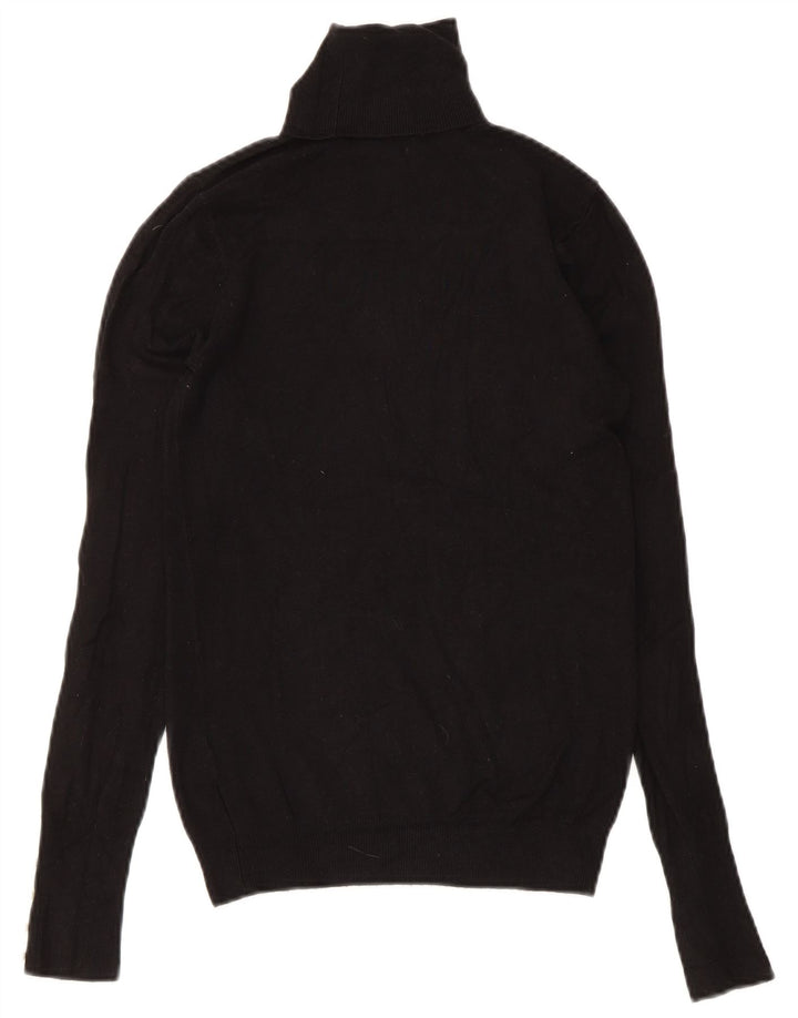 Damski sweter z golfem Zara UK 8 Small Black Wiskoza