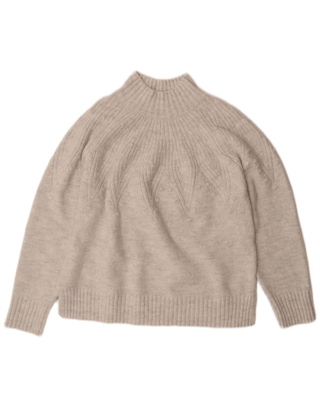 Marks & Spencer Damski sweter z golfem UK 16, duży w kolorze złamanej bieli