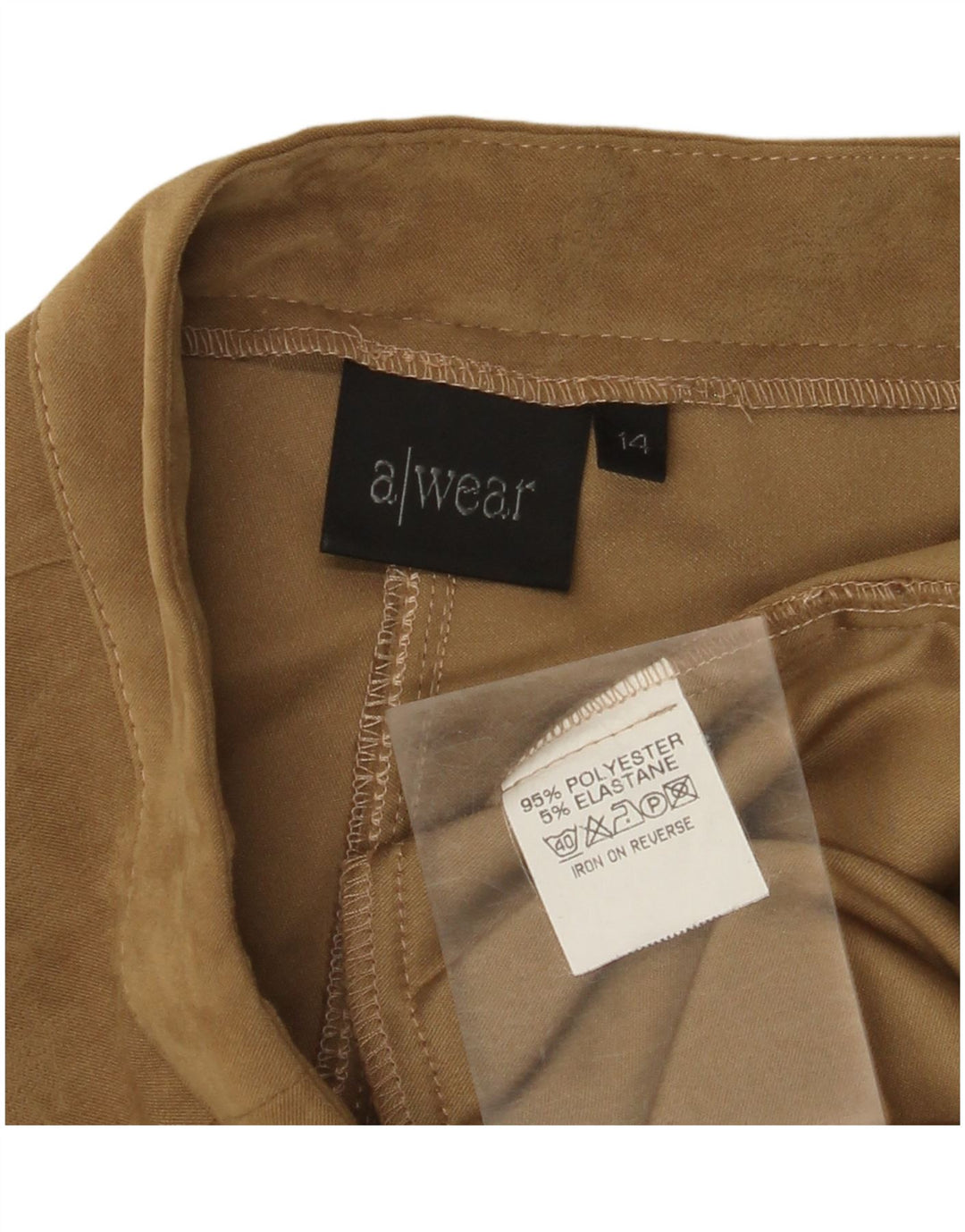 Damskie spodnie typu bootcut A WEAR UK 14 Medium W30 L32 Beżowy poliester