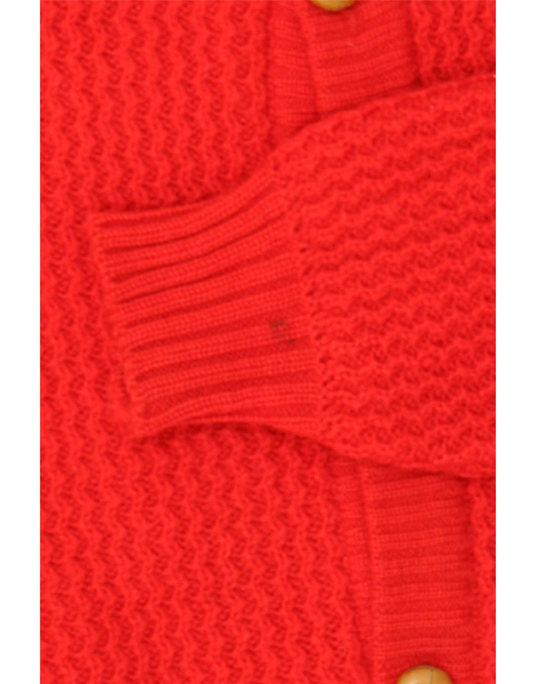 Vintage męski sweter rozpinany, średni czerwony