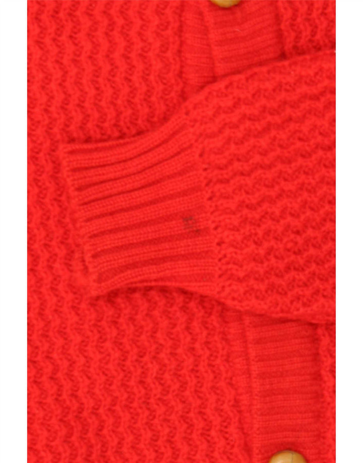 Vintage męski sweter rozpinany, średni czerwony