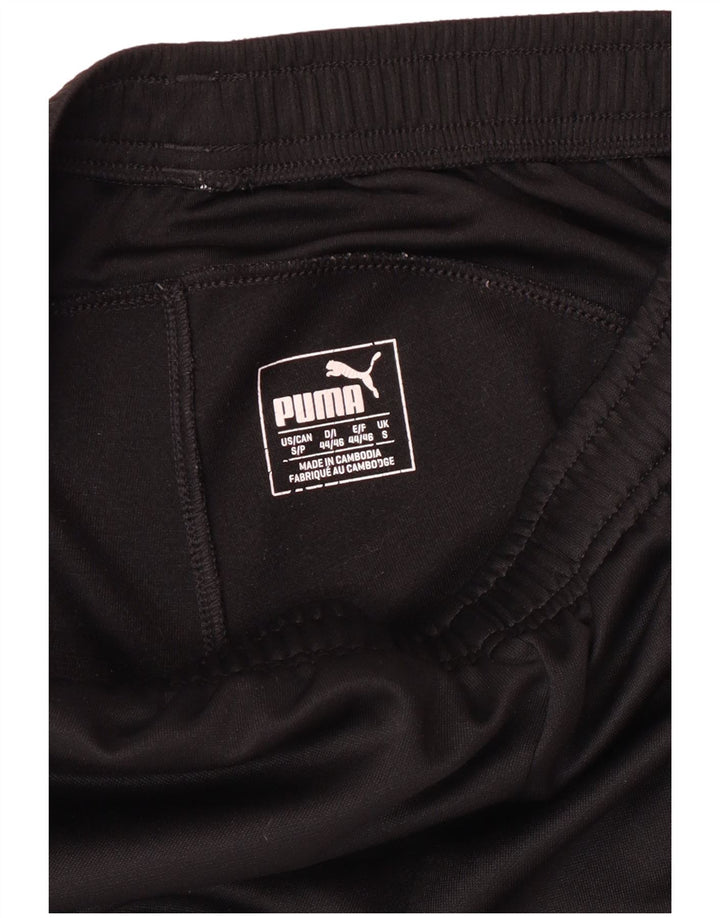 Męskie spodnie dresowe Puma, małe, czarne, z poliestru w blokach kolorów